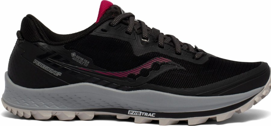 * Saucony Women'S Peregrine 11 Gtx (45 Black/Cherry) Footwear