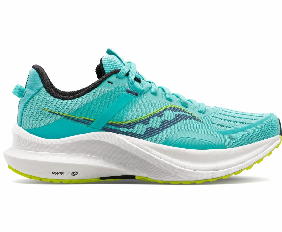 * Saucony Women'S Tempus (26 Cool Mint/Acid) Footwear