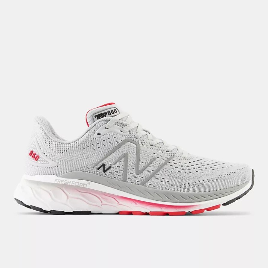 * New Balance Men'S Fresh Foam X 860 V13 (S Light Aluminum/True Red) Footwear