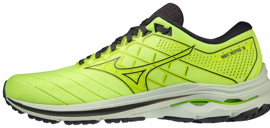 * Mizuno Men'S Wave Inspire 18 (4M5C Neo Lime/Misty Blue) Footwear