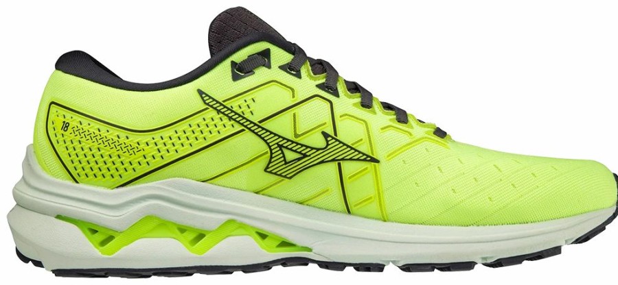 * Mizuno Men'S Wave Inspire 18 (4M5C Neo Lime/Misty Blue) Footwear