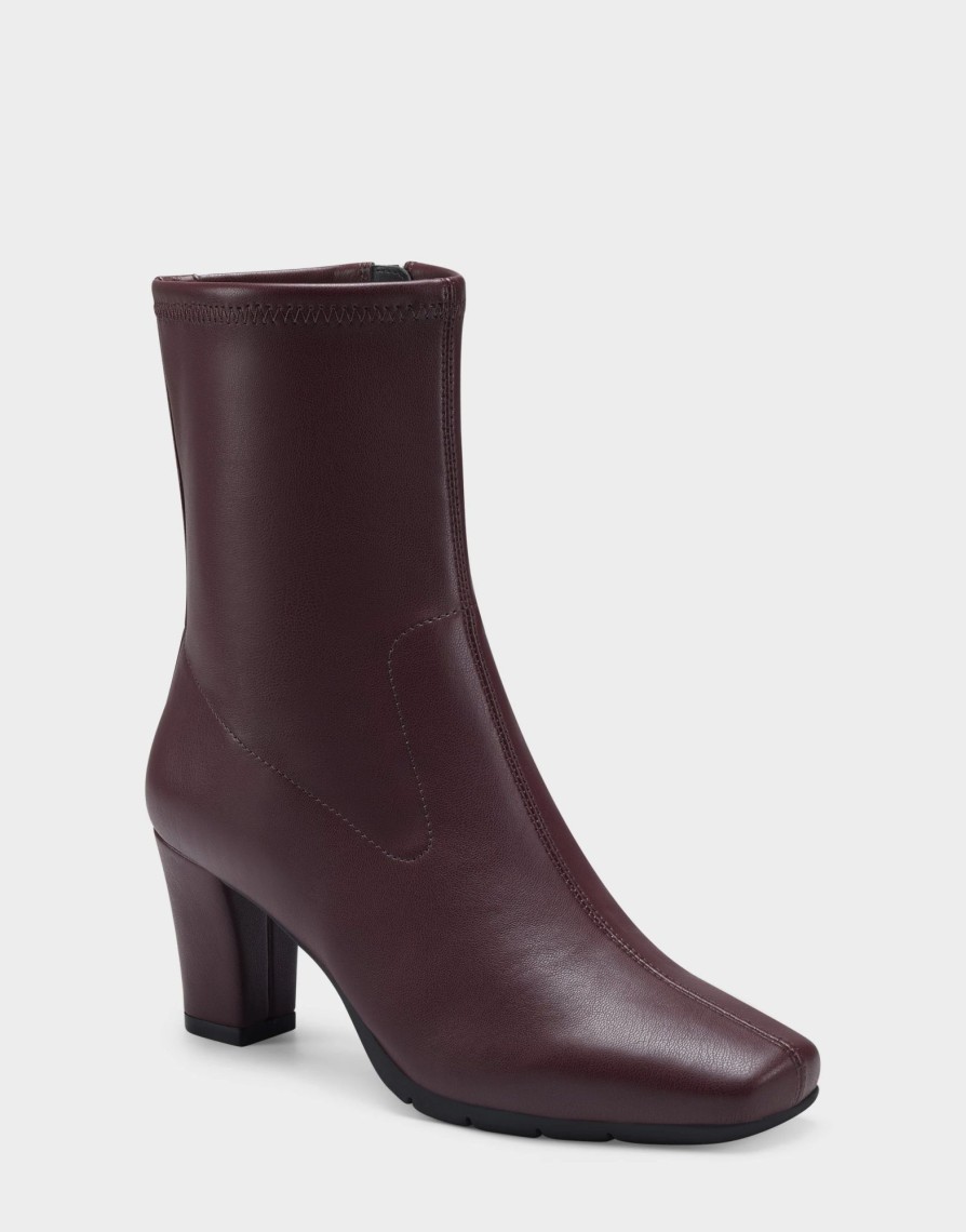 * Aerosoles Cinnamon Wine Ankle Boots