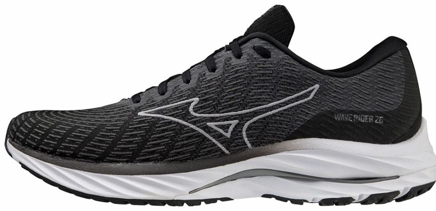 * Mizuno Men'S Wave Rider 26 Ssw (9000 Black/White) Footwear