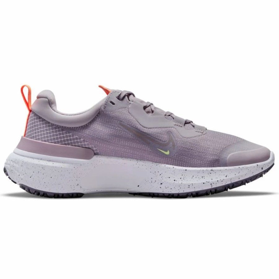 * Nike Women'S React Miler 2 Shield (500 Amethyst Ash/Violet Ore/Atomic Orange) Footwear