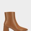 * Aerosoles Irma Tan Leather Ankle Boots