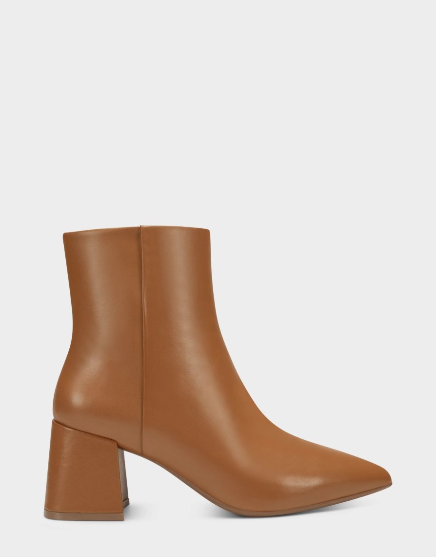 * Aerosoles Irma Tan Leather Ankle Boots