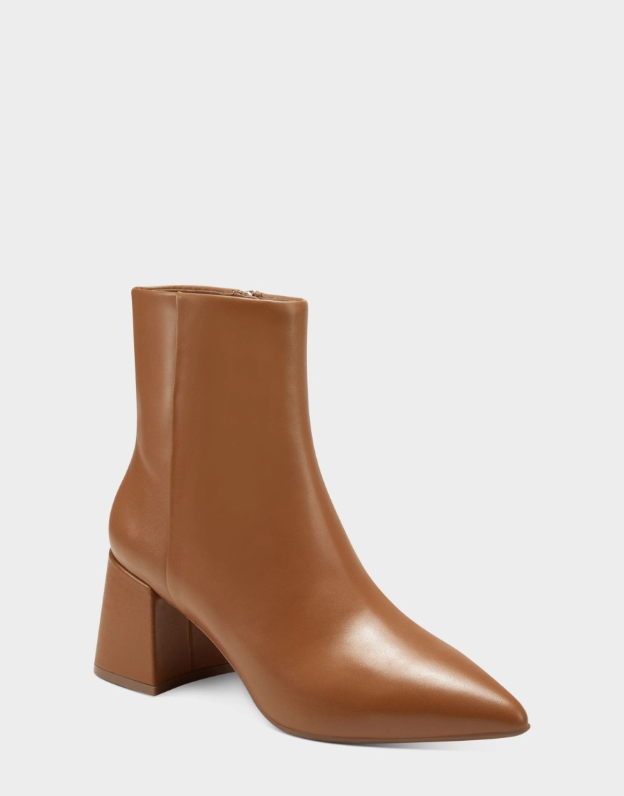 * Aerosoles Irma Tan Leather Ankle Boots