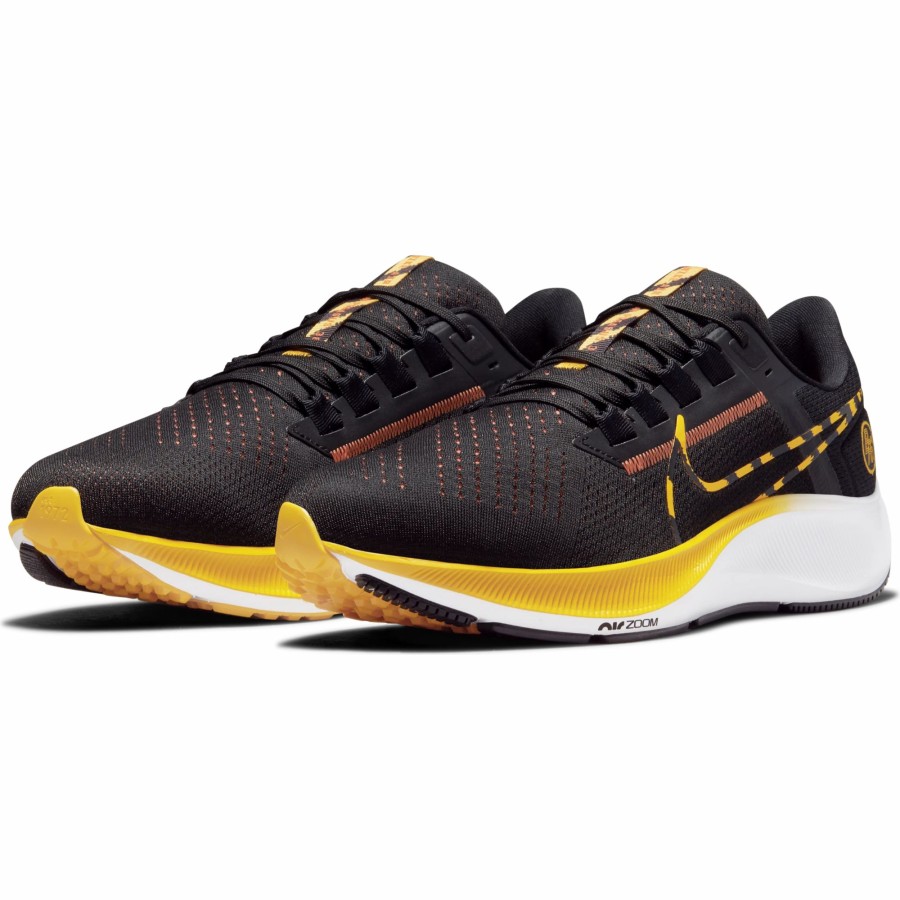 * Nike Men'S Zoom Pegasus 38 "Brs Artifact" (001 Black/University Gold/White/Orange) Footwear