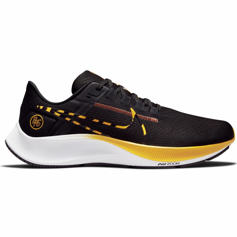 * Nike Men'S Zoom Pegasus 38 "Brs Artifact" (001 Black/University Gold/White/Orange) Footwear