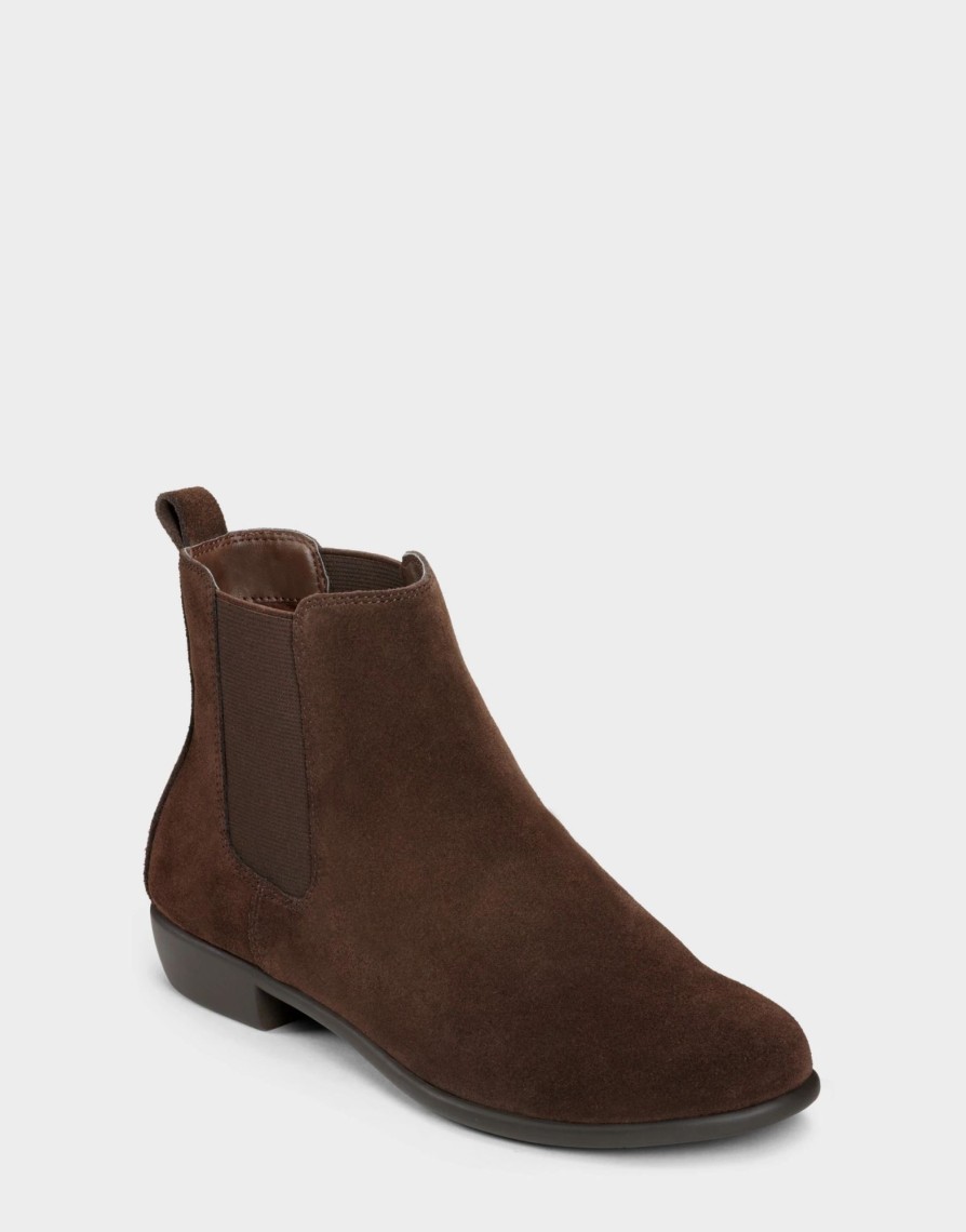 * Aerosoles Step Dance Brown Suede Ankle Boots