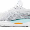 * Asics Women'S Gel-Nimbus 24 (100 White/Pure Silver) Footwear