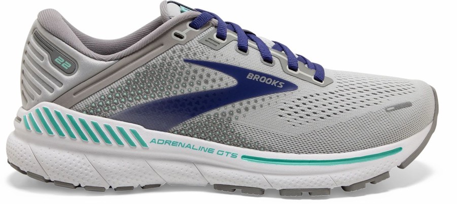 * Brooks Women'S Adrenaline Gts 22 (045 Alloy/Blue/Green) Footwear