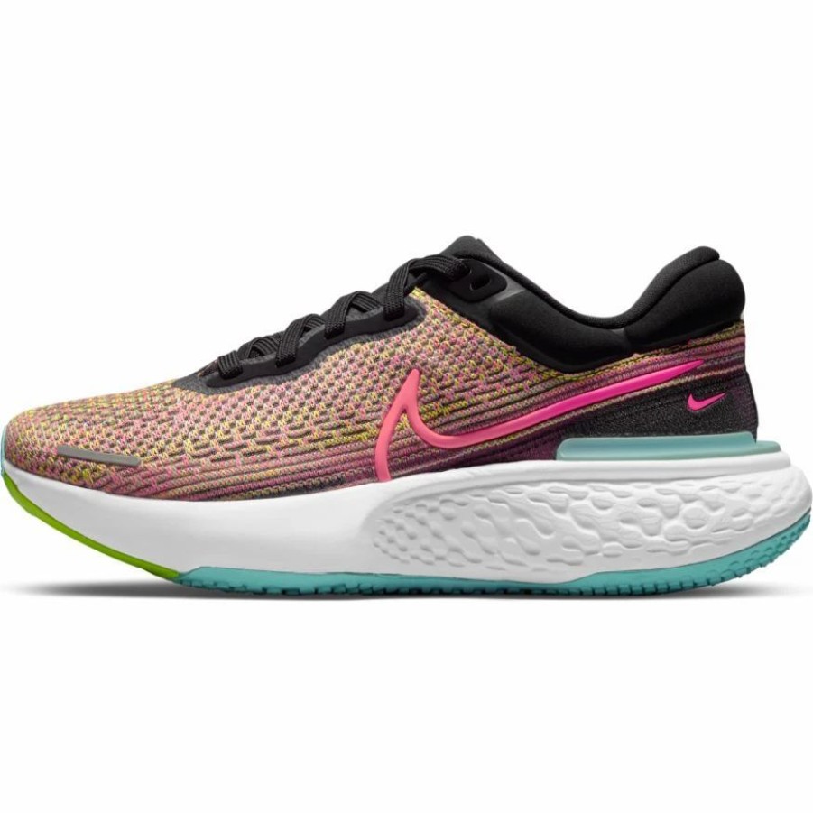 * Nike Women'S Zoomx Invincible Run Flyknit (700 Volt/Bright Mango/Black/Light Dew) Footwear