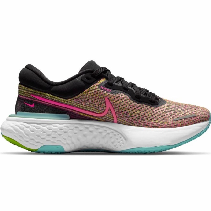 * Nike Women'S Zoomx Invincible Run Flyknit (700 Volt/Bright Mango/Black/Light Dew) Footwear