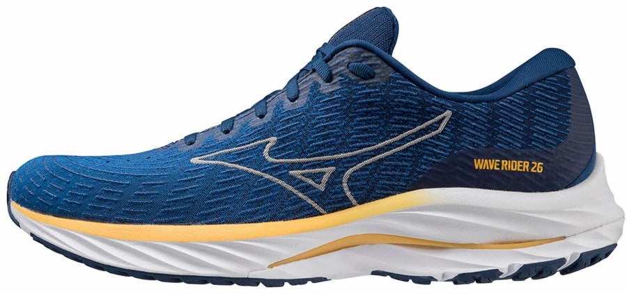 * Mizuno Men'S Wave Rider 26 Ssw (Skvg Snorkel Blue/Vaporous Grey) Footwear