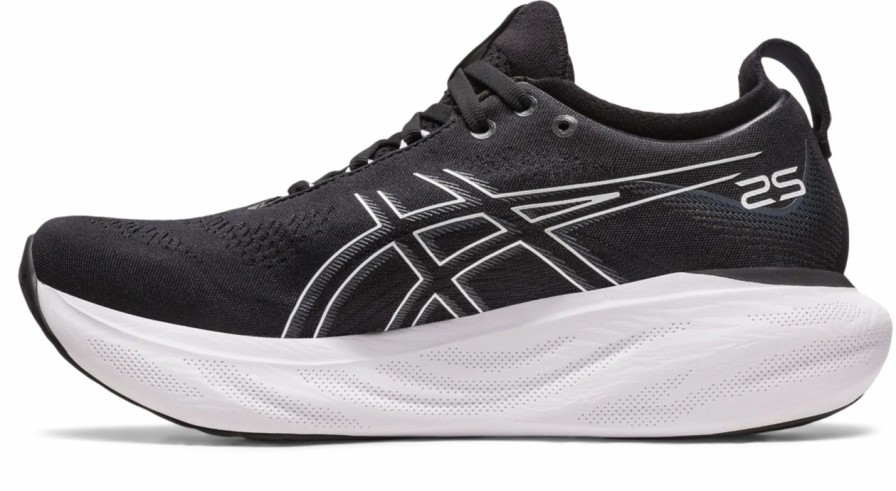 * Asics Women'S Gel-Nimbus 25 (001 Black/Pure Silver) Footwear