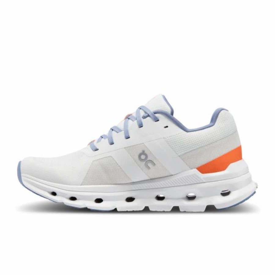 * On Women'S Cloudrunner (Undyed-White/Flame) Footwear