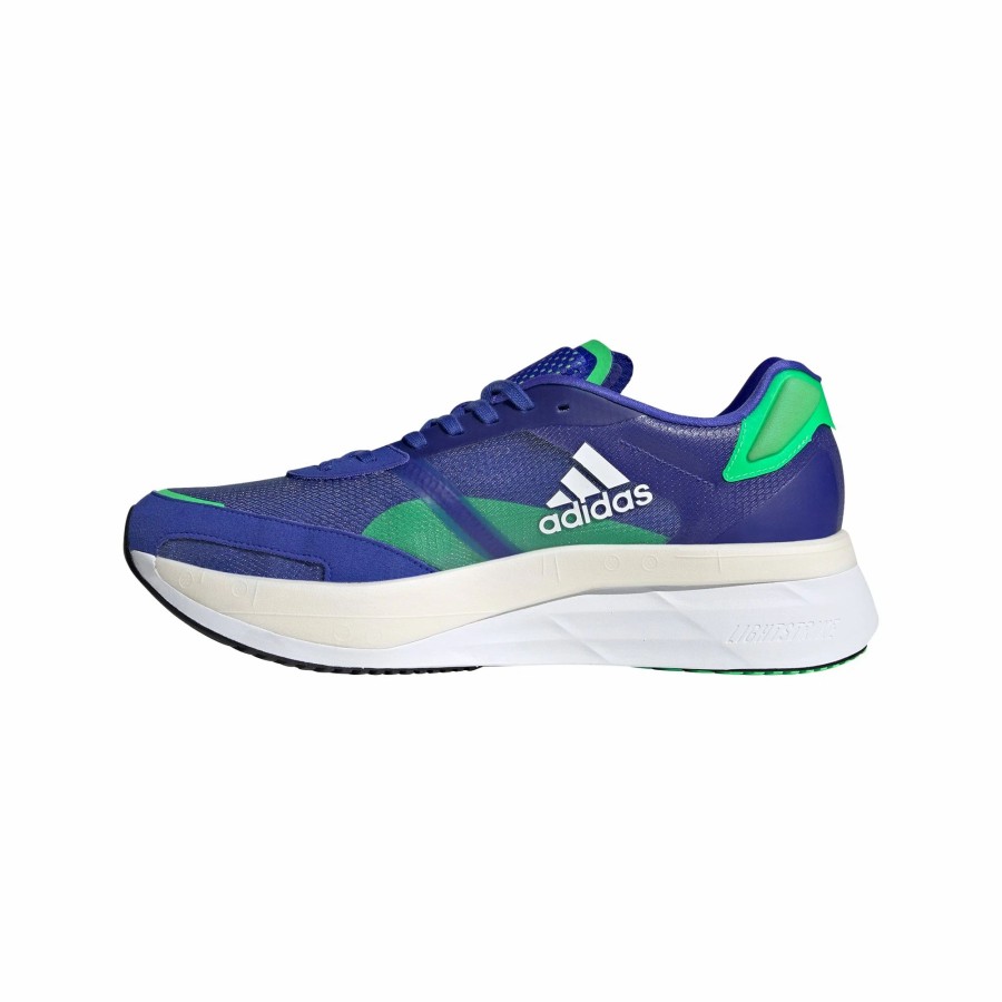 * Adidas Men'S Adizero Boston 10 (Sonic Ink/Ftwr White/Screaming Green) Footwear