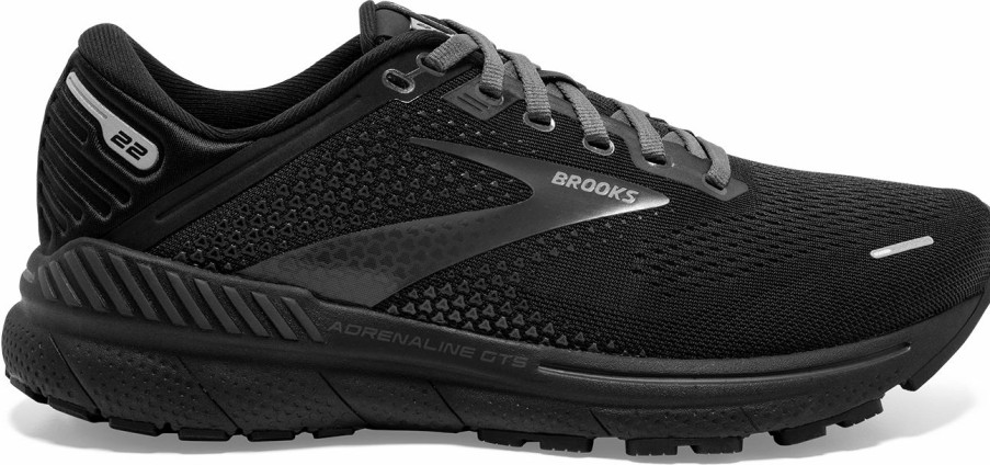 * Brooks Women'S Adrenaline Gts 22 (020 Black/Black/Ebony) Footwear