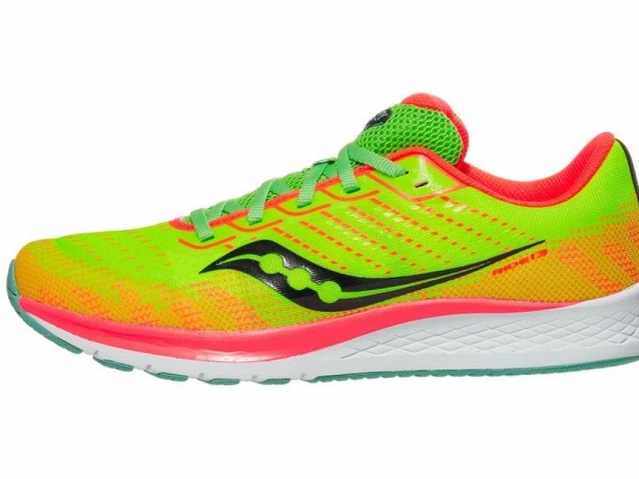 * Saucony Kid'S Ride 13 (1 Citron/Mutant) Footwear