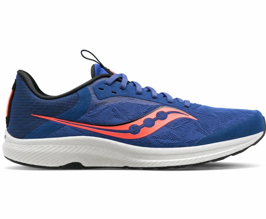 * Saucony Men'S Freedom 5 (16 Sapphire/Vizi Red) Footwear