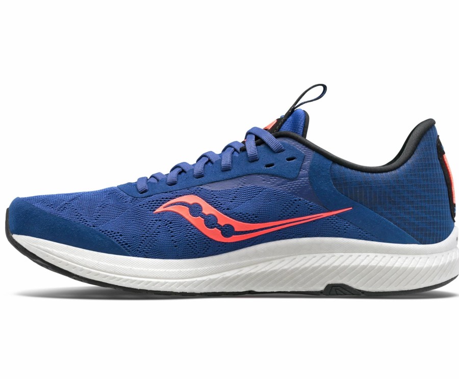 * Saucony Men'S Freedom 5 (16 Sapphire/Vizi Red) Footwear