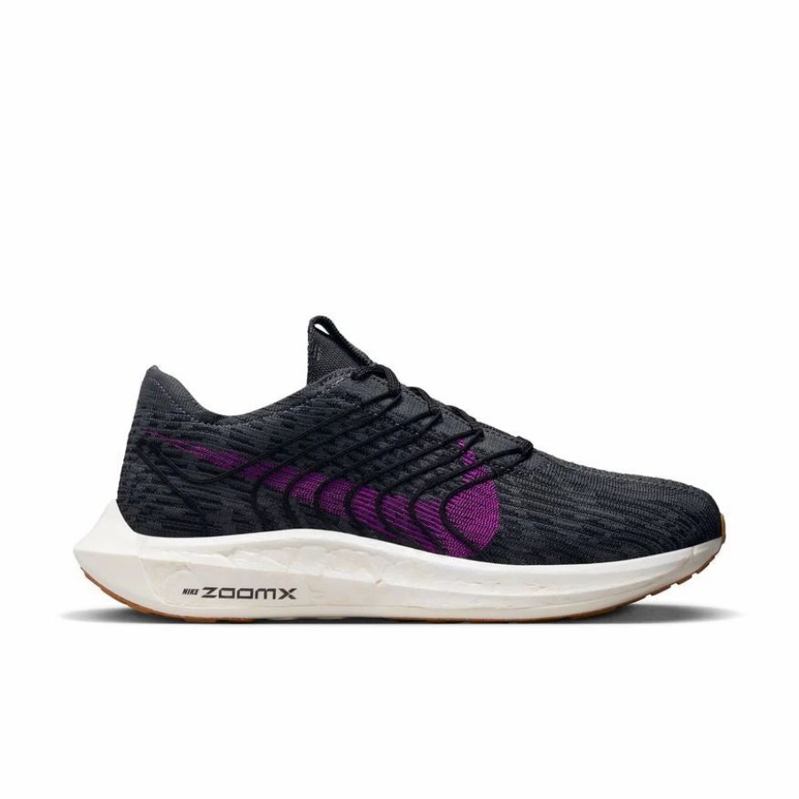 * Nike Men'S Pegasus Turbo Flyknit Next Nature (003 Black/Vivid Purple/Anthracite) Footwear