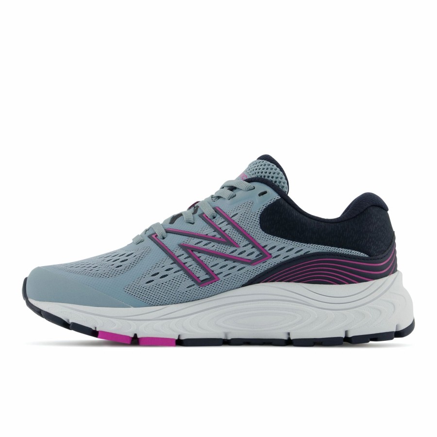 * New Balance Women'S 840 V5 Wide (Cm Cyclone/Eclipse/Magenta Pop) Footwear