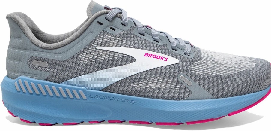 * Brooks Women'S Launch Gts 9 (016 Grey/Blue/Pink) Footwear