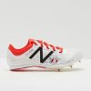 * New Balance Women'S Md800 V5 Spikes (F White/Flame) Footwear