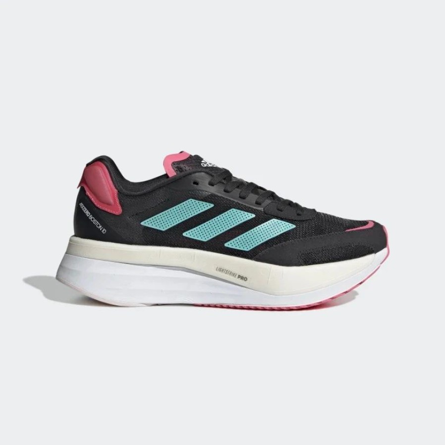 * Adidas Women'S Adizero Boston 10 (Carbon/Mint Ton/Rose Tone) Footwear