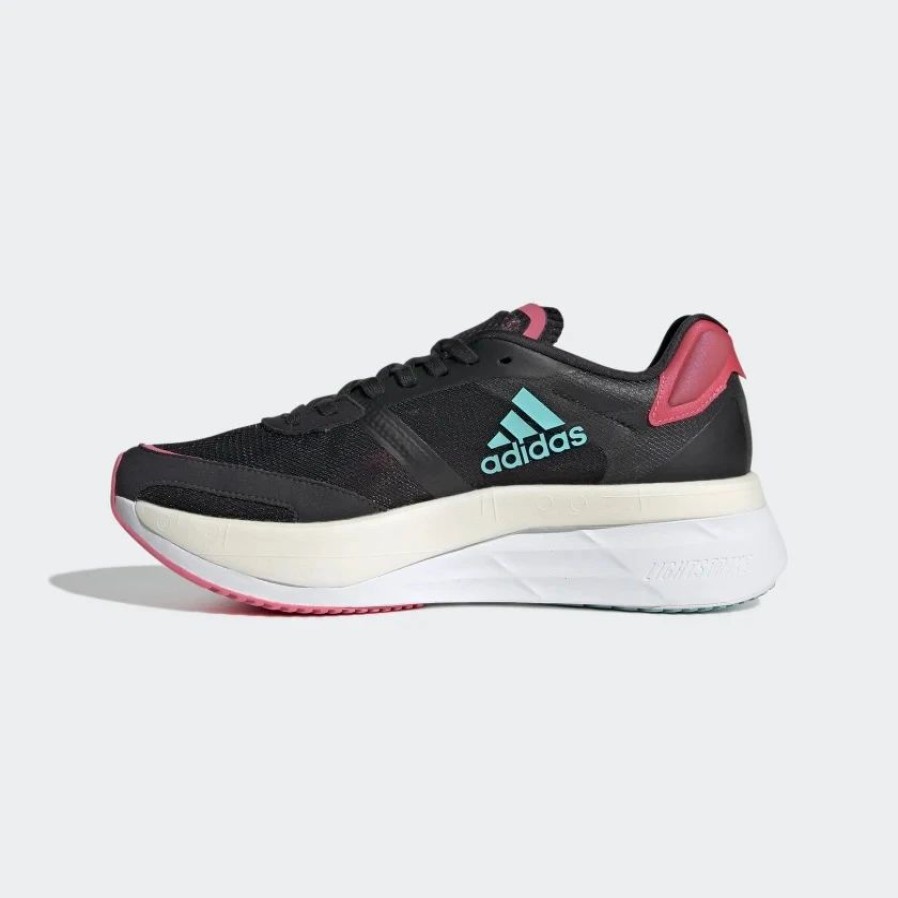 * Adidas Women'S Adizero Boston 10 (Carbon/Mint Ton/Rose Tone) Footwear