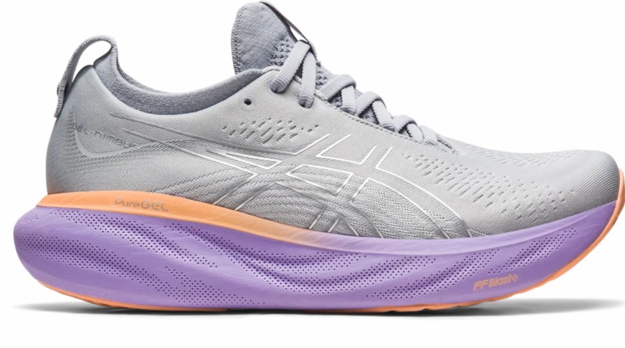 * Asics Women'S Gel-Nimbus 25 (021 Piedmont Grey/Pure Silver) Footwear