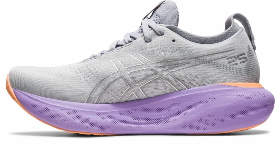 * Asics Women'S Gel-Nimbus 25 (021 Piedmont Grey/Pure Silver) Footwear