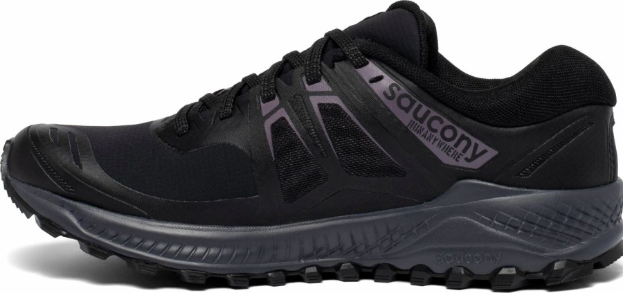 * Saucony Women'S Peregrine Ice+ (2 Black/Lavender) Footwear