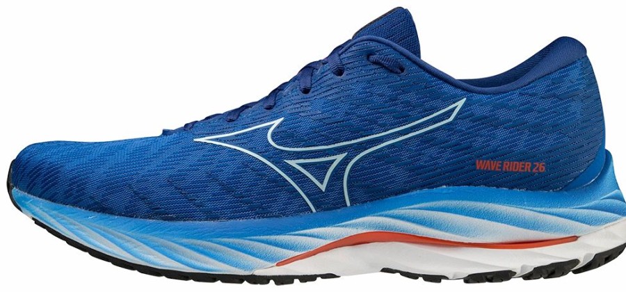 * Mizuno Men'S Wave Rider 26 (Sniw Super Sonic/Ice Water) Footwear