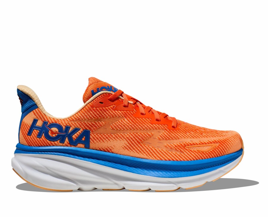 * Hoka Men'S Clifton 9 (Voim Vibrant Orange/Impala) Footwear