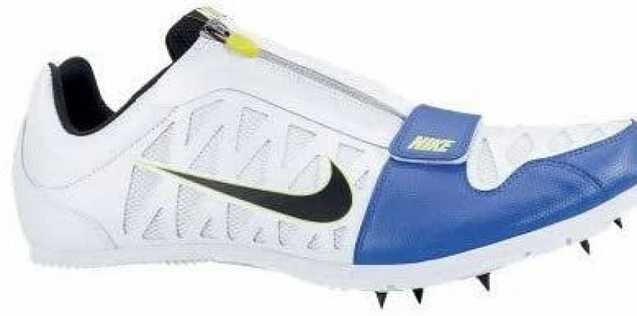 * Nike Uni Zoom Long Jump 4 (104 White/Black/Treasure Blue/Volt) Footwear