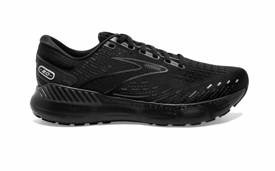 * Brooks Men'S Glycerin Gts 20 (020 Black/Black/Ebony) Footwear