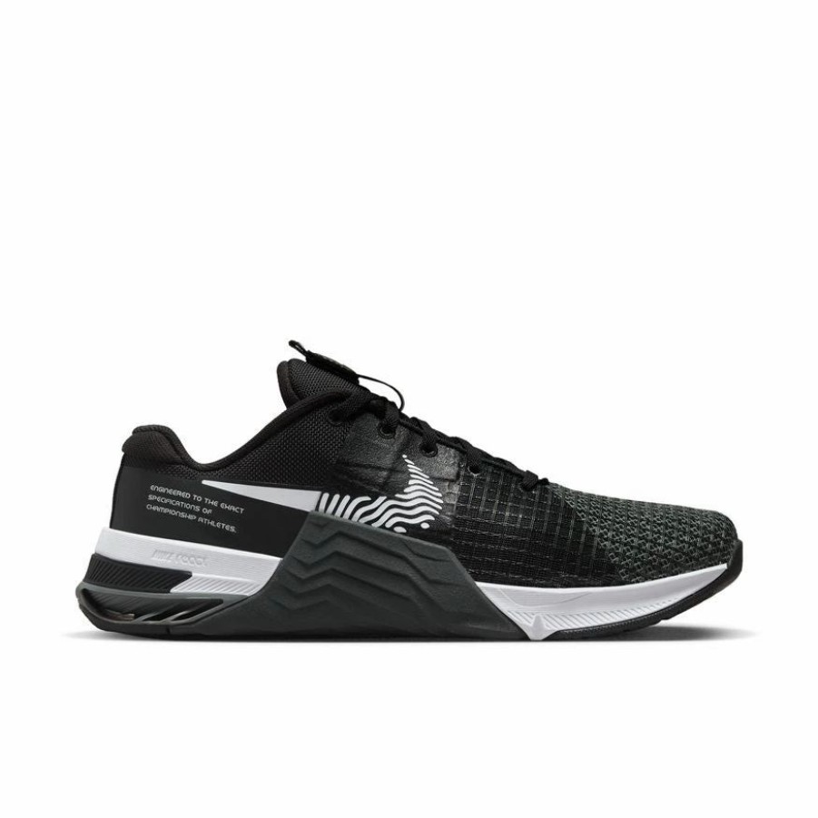 * Nike Men'S Metcon 8 (001 Black/White/Dk Smoke Grey/Smoke Grey) Footwear