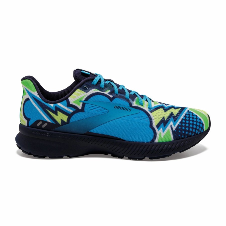 * Brooks Men'S Launch 8 Brave Like Gabe (452 -Navy/Blue/Green) Footwear