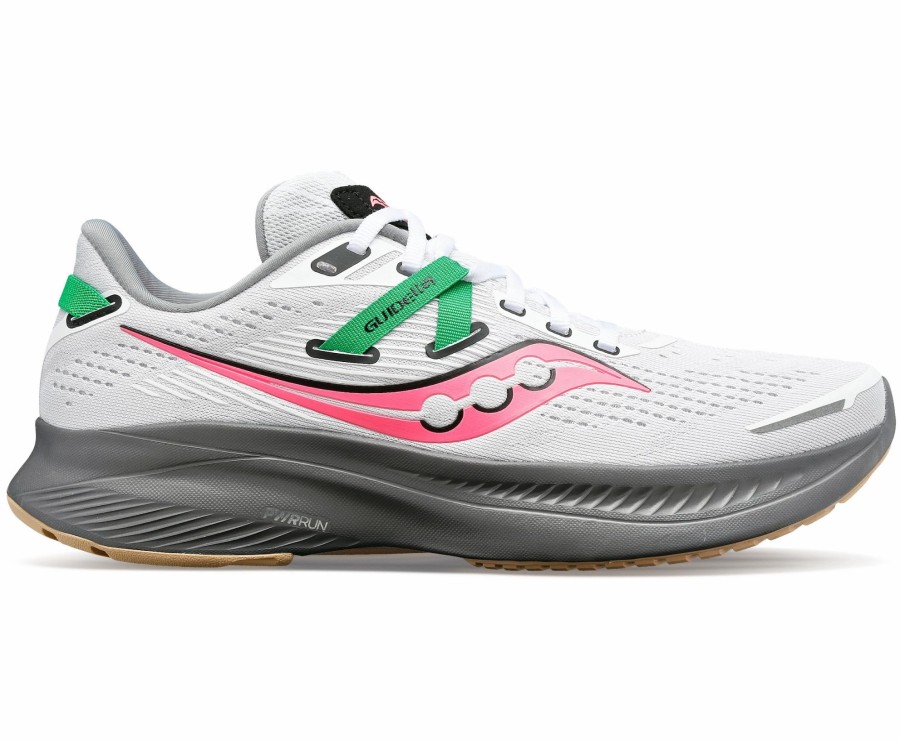 * Saucony Women'S Guide 16 (85 White/Gravel) Footwear