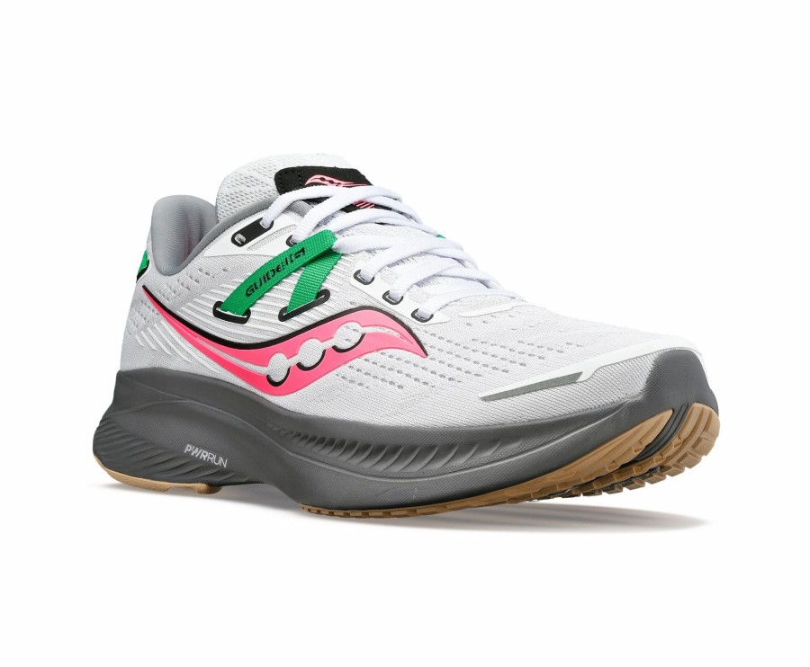 * Saucony Women'S Guide 16 (85 White/Gravel) Footwear