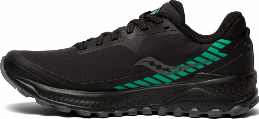 * Saucony Women'S Peregrine Ice+ 2 (1 Black/Jade) Footwear