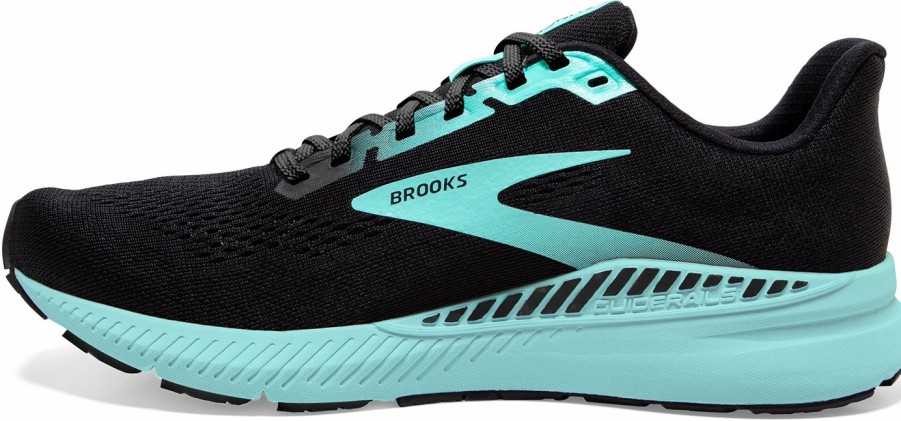 * Brooks Women'S Launch Gts 8 (096 Black/Ebony/Blue Tint) Footwear