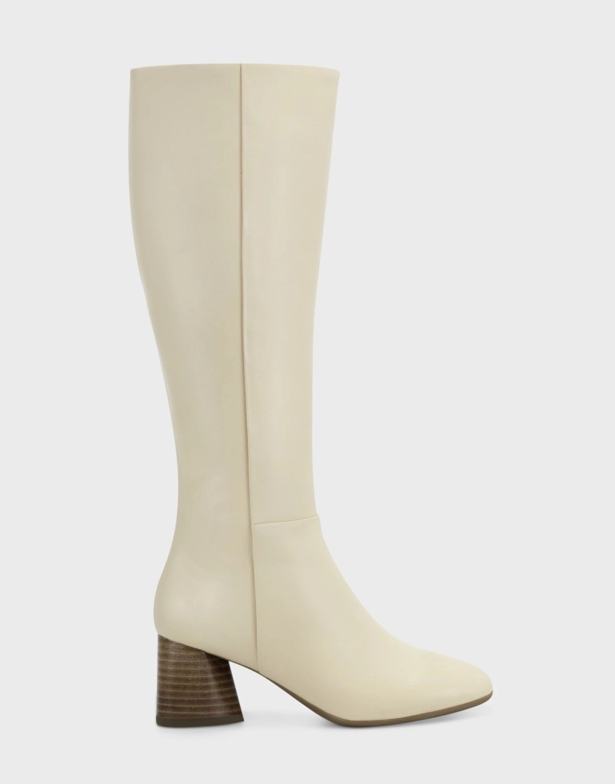 * Aerosoles Maxim Cream Leather Tall Boots