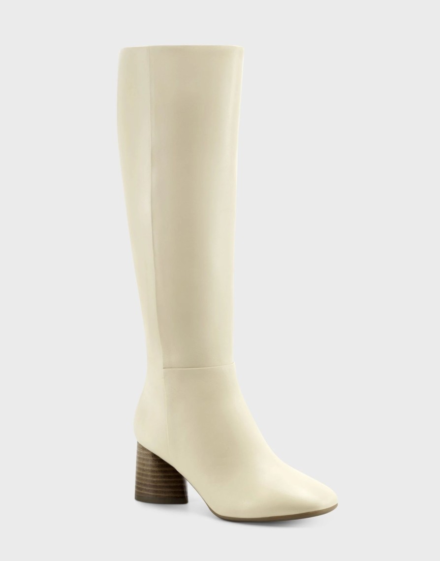 * Aerosoles Maxim Cream Leather Tall Boots