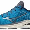 * Mizuno Men'S Wave Inspire 17 Waveknit (5Fre Mykonos Blue/Ombre Blue) Footwear