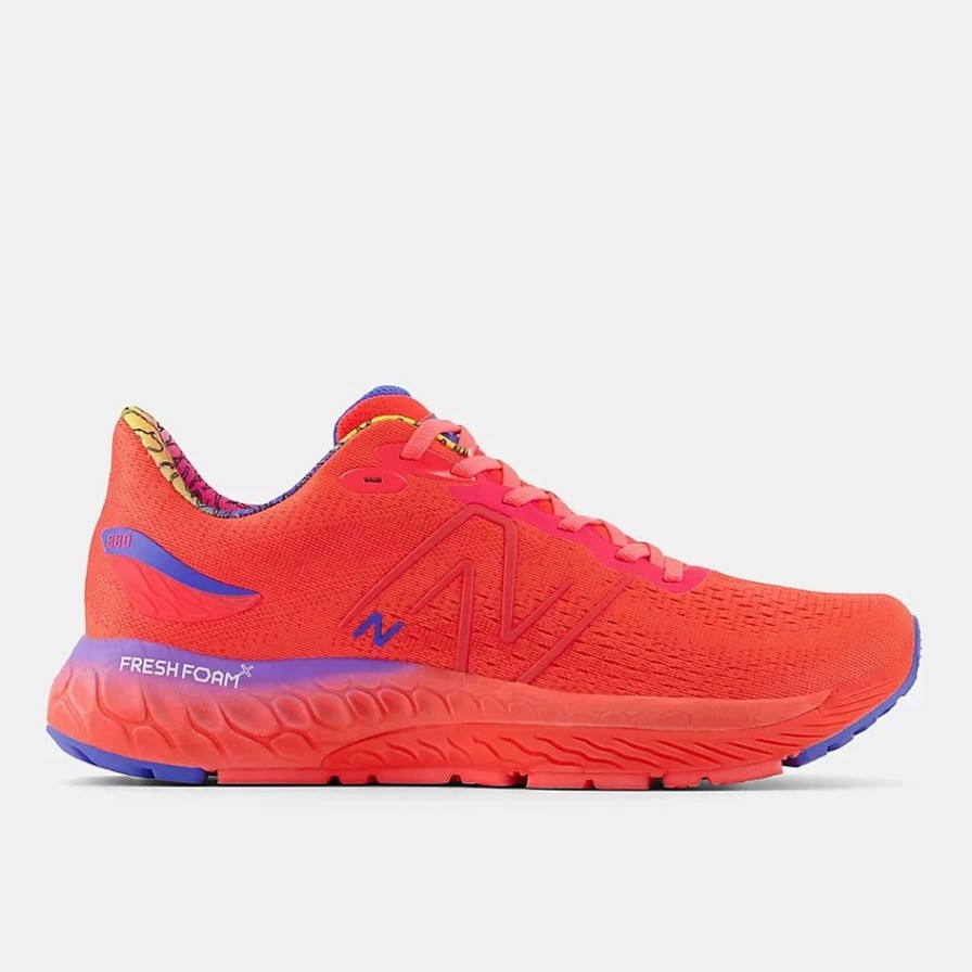 * New Balance Men'S Fresh Foam X 880 V12 (F Electric Red/Bright Lapis) Footwear