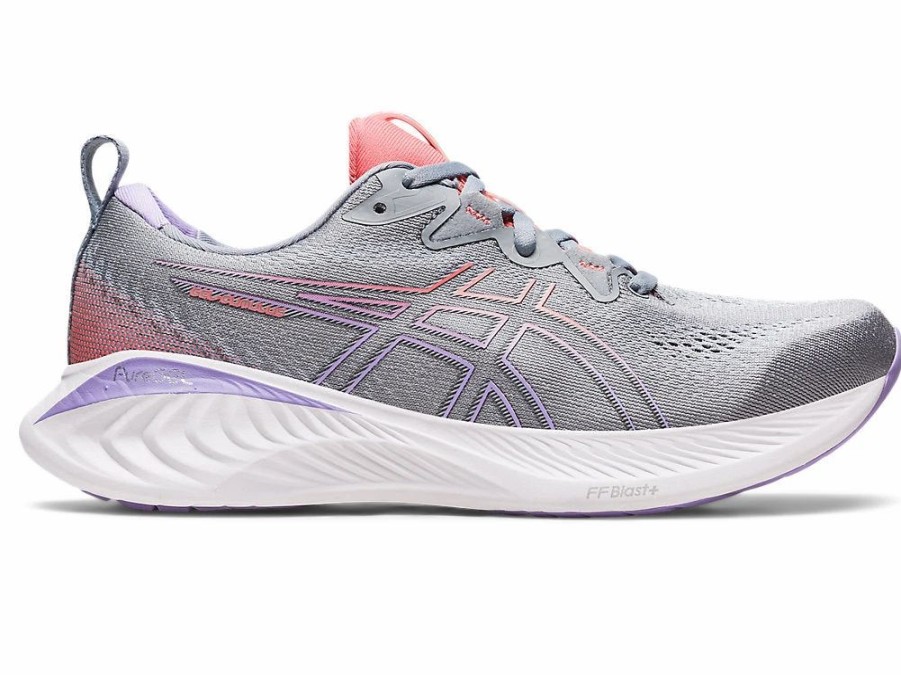 * Asics Women'S Gel-Cumulus 25 (020 Sheet Rock/Papaya) Footwear